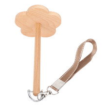 Porta-hilo de madera de haya para muñeca, base de 9,5 9,5 cm