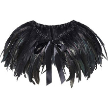 2Pièces Châle Plume Cape Femme Cosplay Soirée Costume