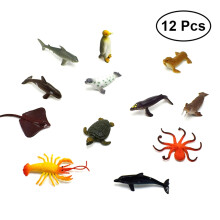 24Pièces Jouets Poissons Tropicaux Plastique Colorés Ensemble Éducatif