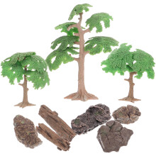 4Ensembles Ornements Mini Souches Pierres Simulées Pour Micro Paysage