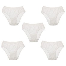 15Pièces Culottes Jetables Coton Blancs Confortables Portables