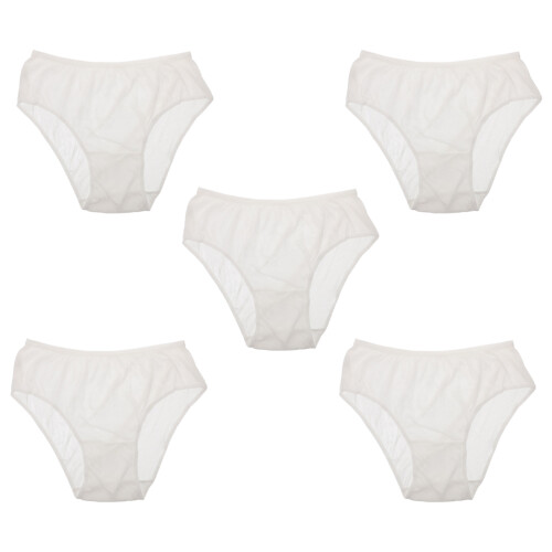 15Pièces Culottes Jetables Coton Blancs Confortables Portables