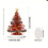 Christmas Tree Figurine Glass Ornament 2D Mini Clear 3