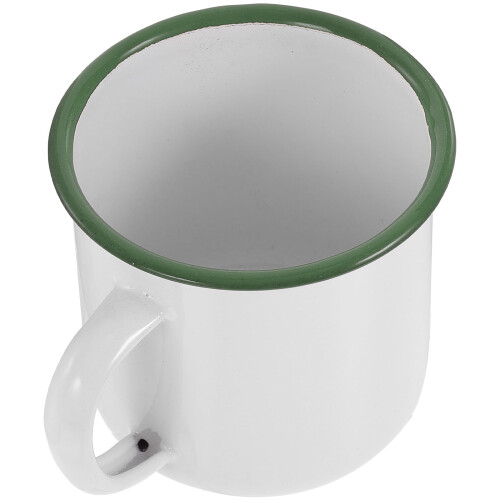 Vintage Emaillebecher-Set, 2er-Set – 360 ml, Weiß 1