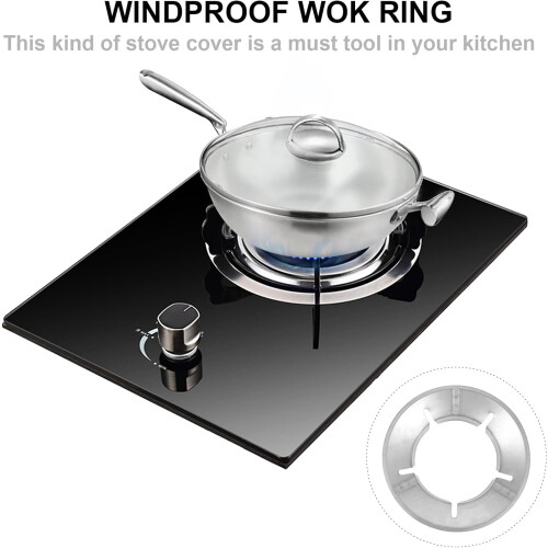 Wokring i rustfrit stål til gaskomfur 25,5 cm x 5 cm (2 stk.) 2