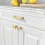 Brushed Gold Cabinet Pulls 3-inch Center 10-Pack 4