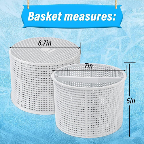Pool Skimmer Basket Replacement,High-Efficiency Filter Durable Basket for Above Ground Pools,7x5in 2