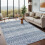 Boho geometrisch vloerkleed 8x10ft 2