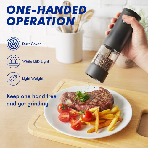 Conjunto de Moedor Elétrico de Sal e Pimenta 100ml 2