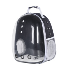 Pet Travel Backpack With Transparent Capsule Design And Dual Cushions Ergonomic Design With Excellent Ventilation For Walking And Hiking