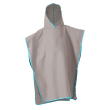 Kinder-Kapuzen-Badetuch Poncho Schnell Trocknend 64x70cm Blau Rot Grau