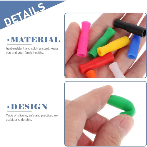 Silikonsugrörsspetsar för metallsugrör, 8-pack 2