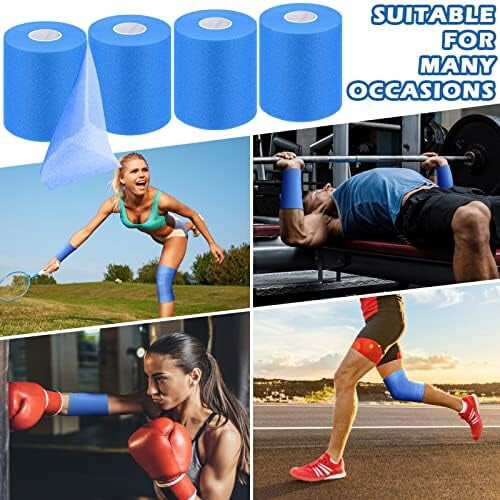 Blue pre-wrap athletic foam tape 4 pcs 120 yards 1