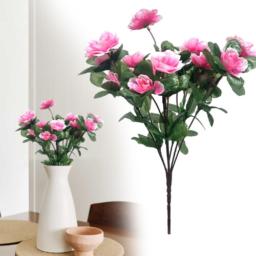 Camelia artificiale in seta, rosa, 6 pezzi 1