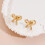 Gold Bow Butterfly Stud Earrings for Women 4