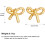 Gold Bow Butterfly Stud Earrings for Women 6