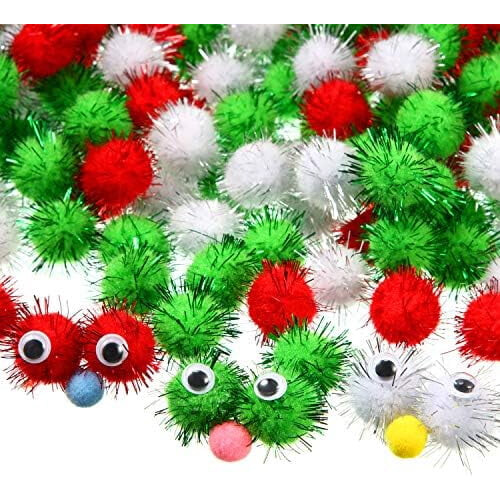 1000 st 1,3 cm glitterpompoms i bulk 1