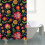 Cortina de chuveiro com estampa floral, 84x72 polegadas, com 12 ganchos. 4