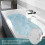 Bathtub Overflow Drain Cover Double Hole with Screws 6