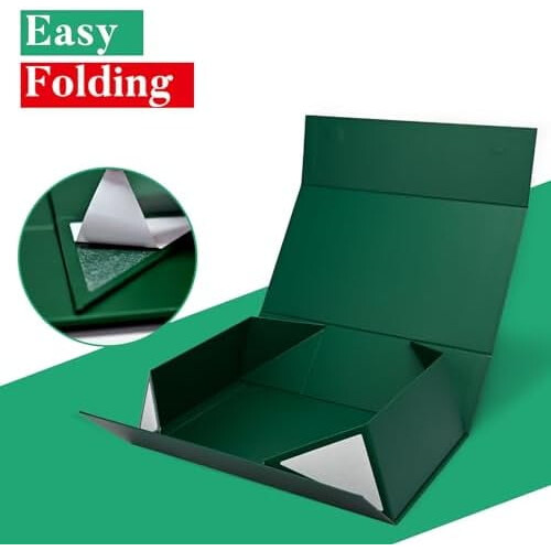 Schwarze magnetische Geschenkbox, 34,3 x 25,4 x 10,2 cm 2