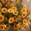 Flor artificial de girassol, tecido amarelo, 1 unidade 5
