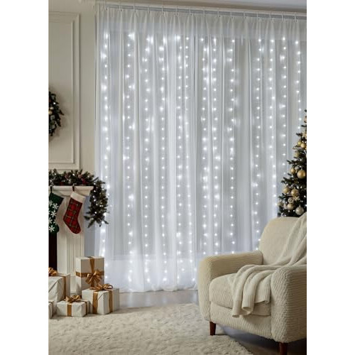 Φωτιστικά Κουρτίνας, 300 LED, 8 Λειτουργίες, Τηλεχειριστήριο, Αδιάβροχα, για 1