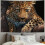 Tapeçaria de parede com estampa de leopardo, 127 x 102 cm (50 x 40 polegadas) 2