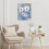 Quadro decorativo floral com borboleta azul e branca, 30x40cm (12x16 polegadas) 4