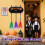 Διακοσμήσεις για το Halloween - Πινακίδα στάθμευσης με 3 ξύλινες σκούπες μαγισσών για 7