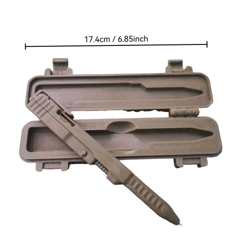 Στυλό Tactical Slide Action – Ρεαλιστικός Σχεδιασμός, Καφέ Κουτί & Στυλό, για Λάτρεις & 2