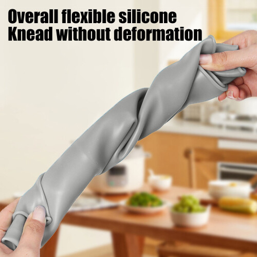 Adjustable Silicone Bib for Adults Gray Large 2
