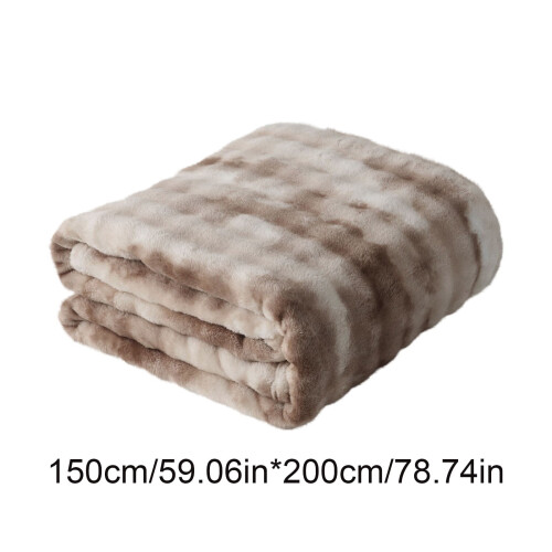 Bubble-Shape Faux Throw Blanket 60 x 80 in Red 2