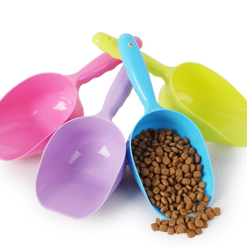 Plastskopa för kattsand, fast hundmatssked 2