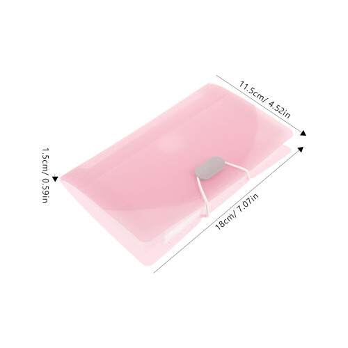 Ροζ ντοσιέ ακορντεόν από PP 18x11.5cm 1