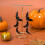 Ακρυλικά σκουλαρίκια για το Halloween με μαύρη νεκροκεφαλή σε σχήμα νυχτερίδας, 1 6