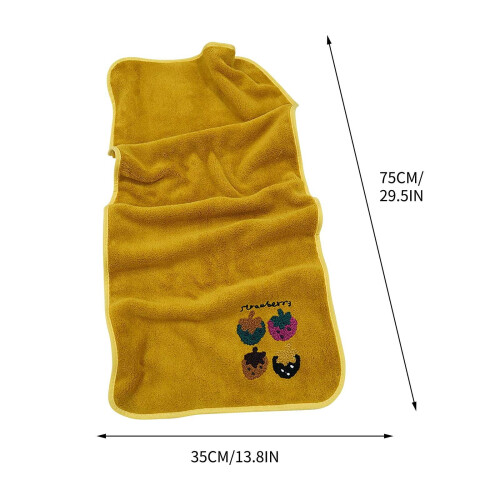 Πετσέτα Fleece με φράουλα και ζακάρ, κοραλί, εξαιρετικά απαλή, απορροφητική, με 2