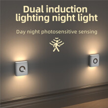 Motion Sensor Light LED Type C Rechargeable Wireless Night Light for Bedroom Staircase Hallway Indoor Lighting