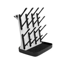 Baby Bottle Drying Rack,Vertical Space Saving Countertop Holder-Capacity for 16 Bottles,Baby Accessories Organizer Black