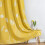 Yellow blackout curtains 42x84 inch silver palm tree 5