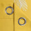 Yellow blackout curtains 42x84 inch silver palm tree 6