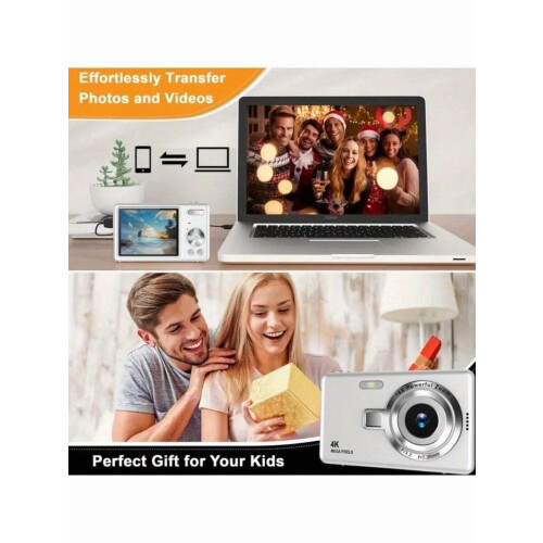 Ψηφιακή φωτογραφική μηχανή 4K12MP με ζουμ 16X, οθόνη 2,4", αυτόματη εστίαση, κάμερα για 1