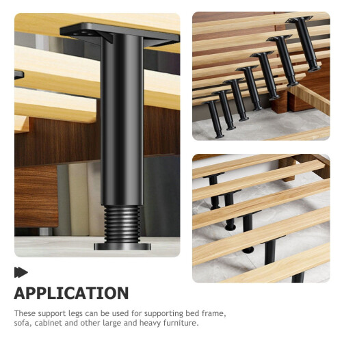 2 τεμάχια πόδια σκελετού κρεβατιού, βαρέως τύπου ρυθμιζόμενα πόδια κρεβατιού, 1