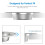 3PCS Steel Kitchen Sink Mesh Strainers Basket Drain Stainless Filter 4.5" 2
