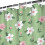 Cortina de chuveiro com estampa floral, 183 x 183 cm (72 x 72 polegadas), com 12 ganchos. 3