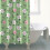Cortina de chuveiro com estampa floral, 183 x 183 cm (72 x 72 polegadas), com 12 ganchos. 4
