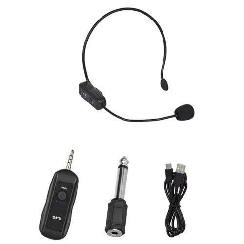 Set di Microfoni Lavalier Wireless da 2,4 GHz per Insegnanti, Guide Turistiche e Relatori