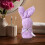 Serviette tricotée en forme de lapin violette (1 pièce) 6