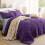 Juego de edredón King reversible morado de 7 piezas 3