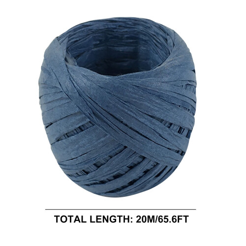 Fita de ráfia de 787 polegadas (1,99 m) e 1/5" (0,59 cm) de largura para embrulho de presentes, crochê e artesanato – Compatível com projetos de 1