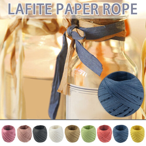 Fita de ráfia de 787 polegadas (1,99 m) e 1/5" (0,59 cm) de largura para embrulho de presentes, crochê e artesanato – Compatível com projetos de 2